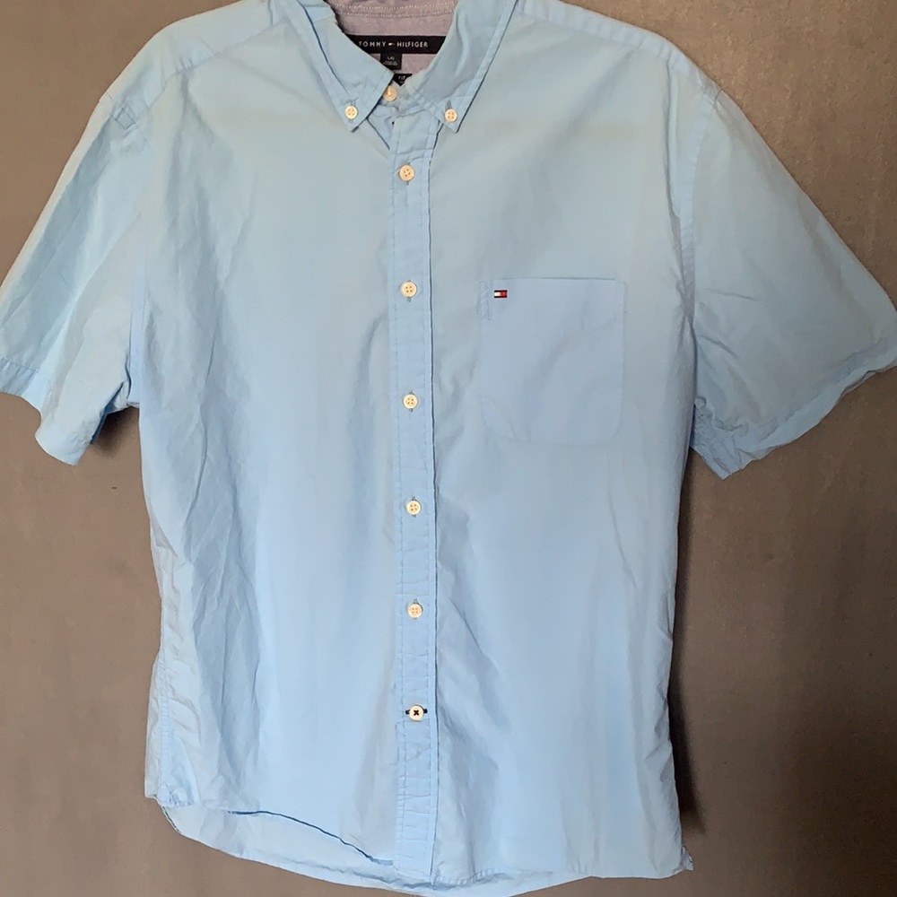 Baby blue Tommy Hilfiger button up